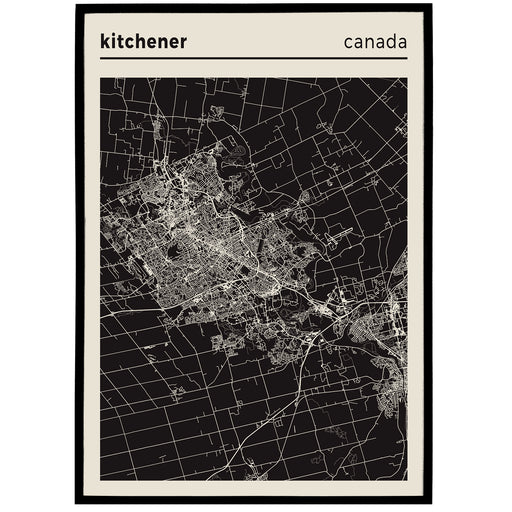 Canada, Kitchener - City Map Poster
