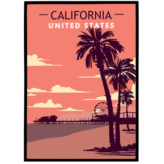 California Travel Poster