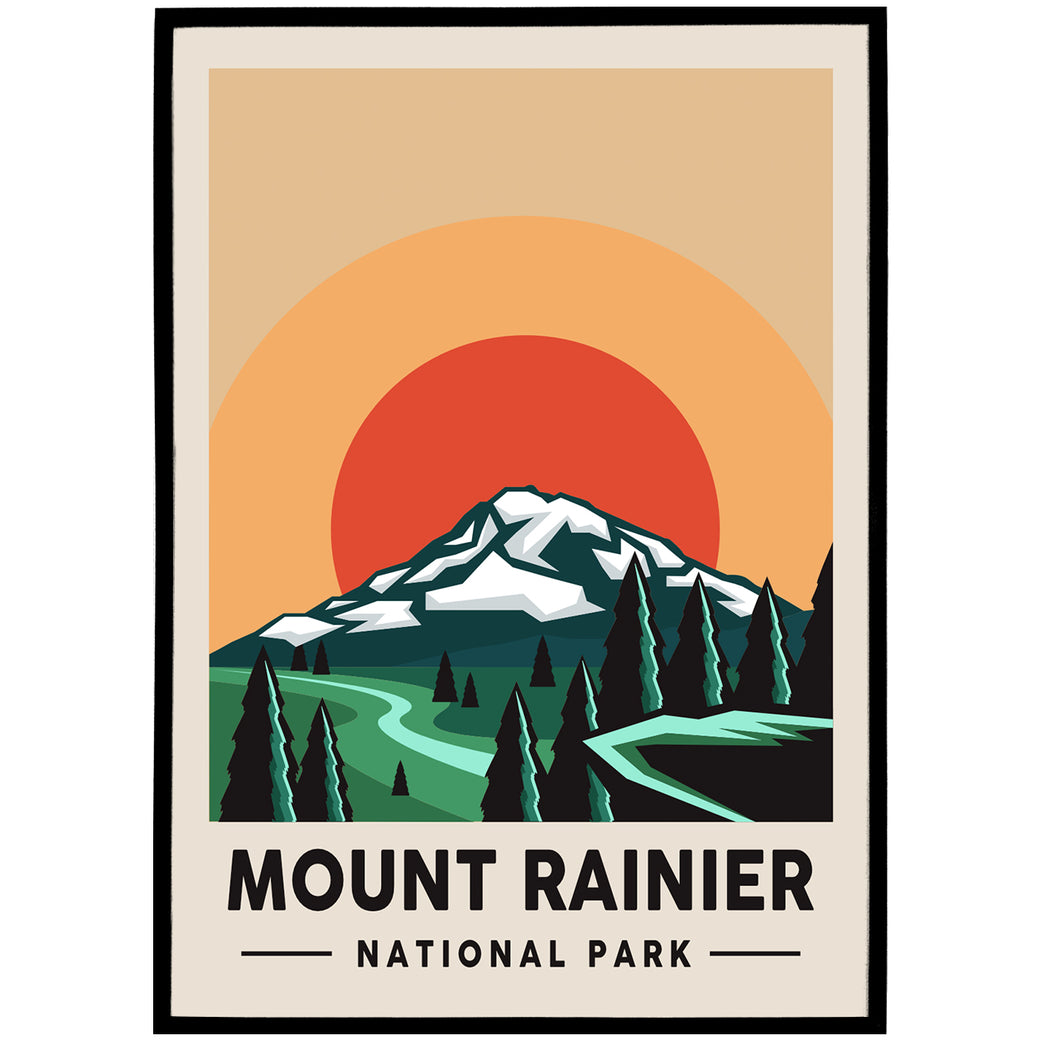 Mount Rainier National Park Poster