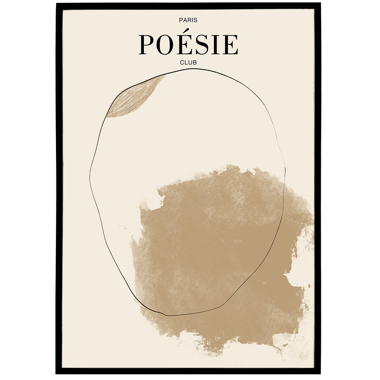 Abstract Minimalist Paris Poésie Club Poster
