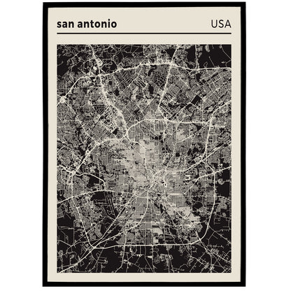 San Antonio Map Poster