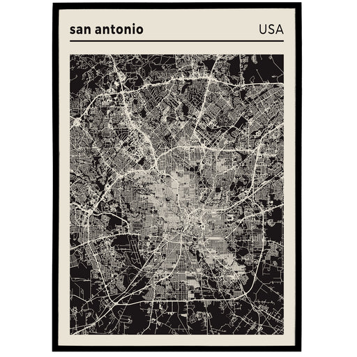 San Antonio Map Poster