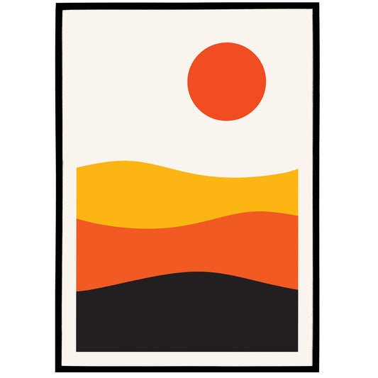 Mid-Century Modern Sunset Print