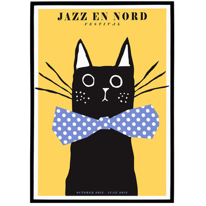 Jazz Festival Cat Poster