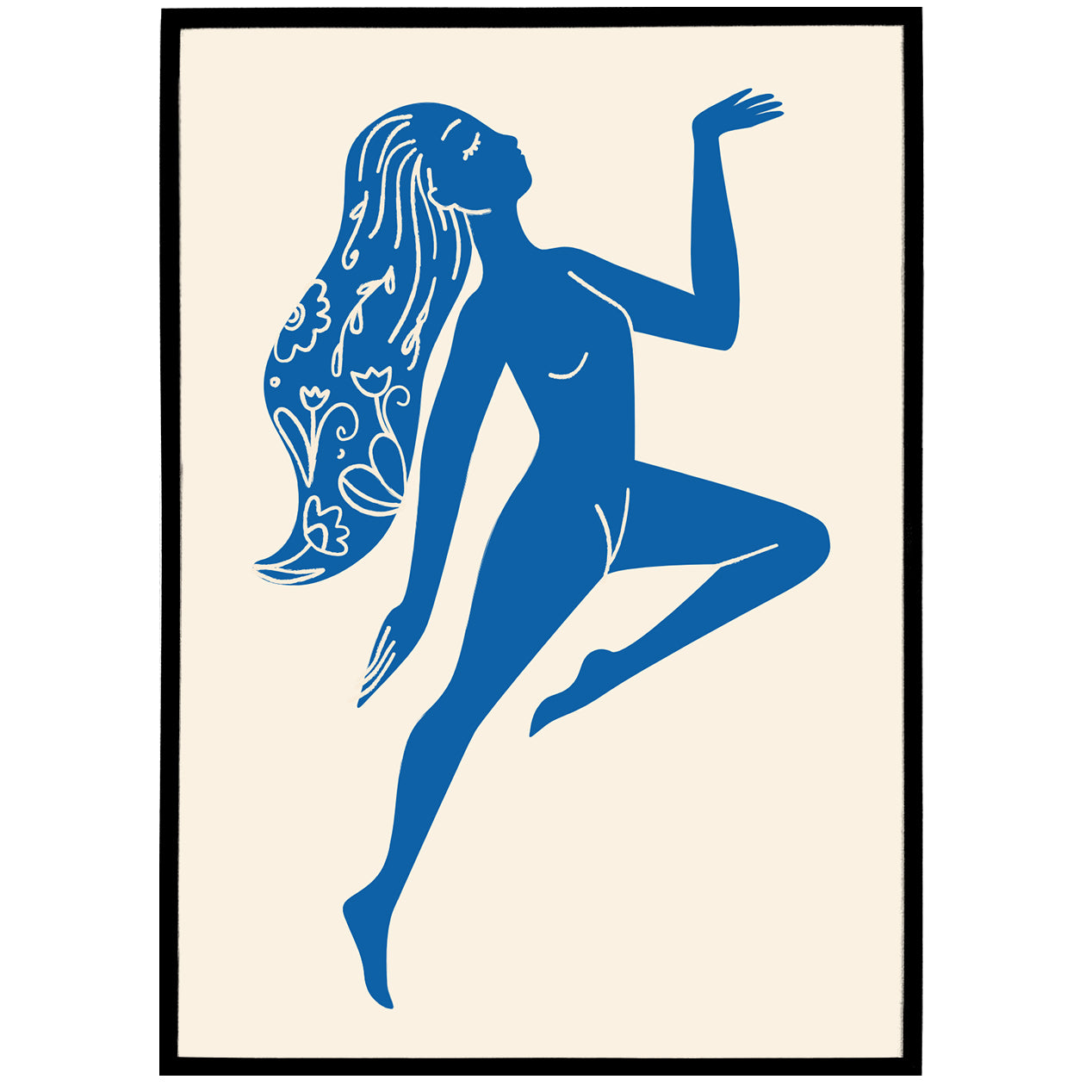 Blue Nude Woman Poster