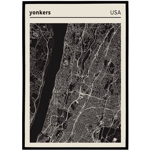 Yonkers Map Poster - HypeSheriff Europe