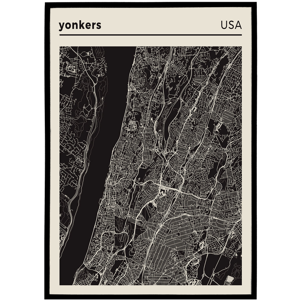 Yonkers Map Poster
