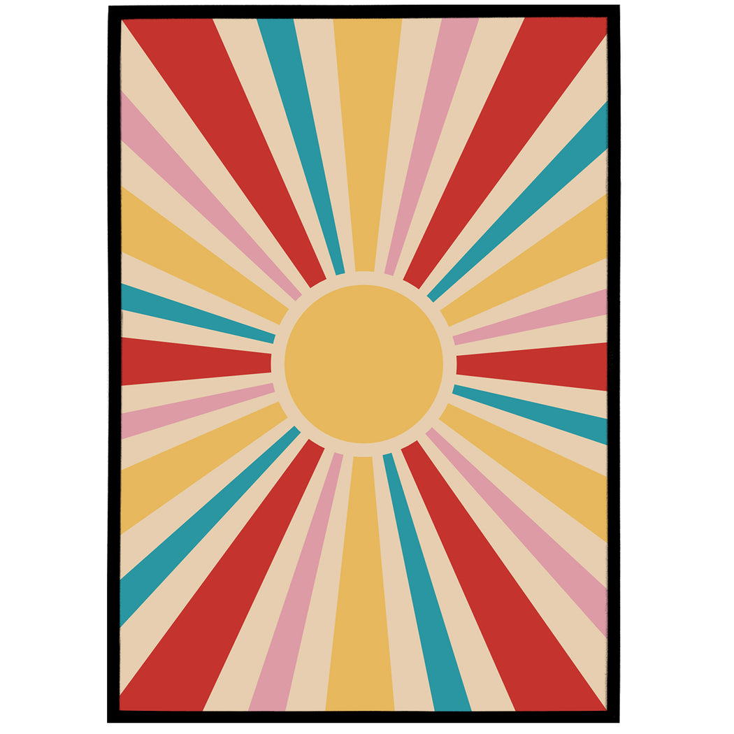Colorful Geometric Sunset Poster