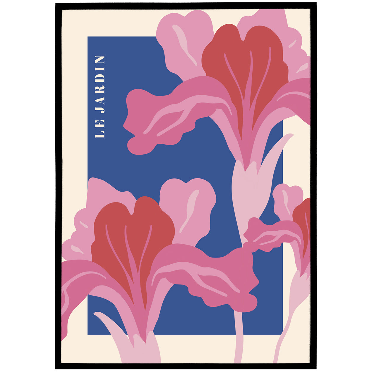 Blue Le Jardin, The Garden Poster