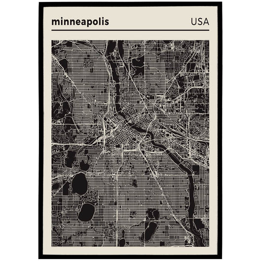 Minneapolis Map Poster - HypeSheriff Europe