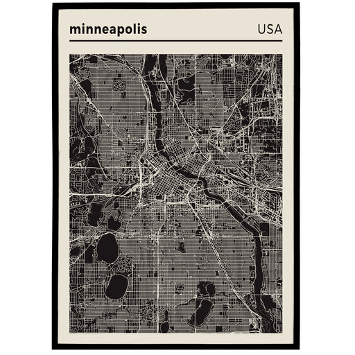 Minneapolis Map Poster