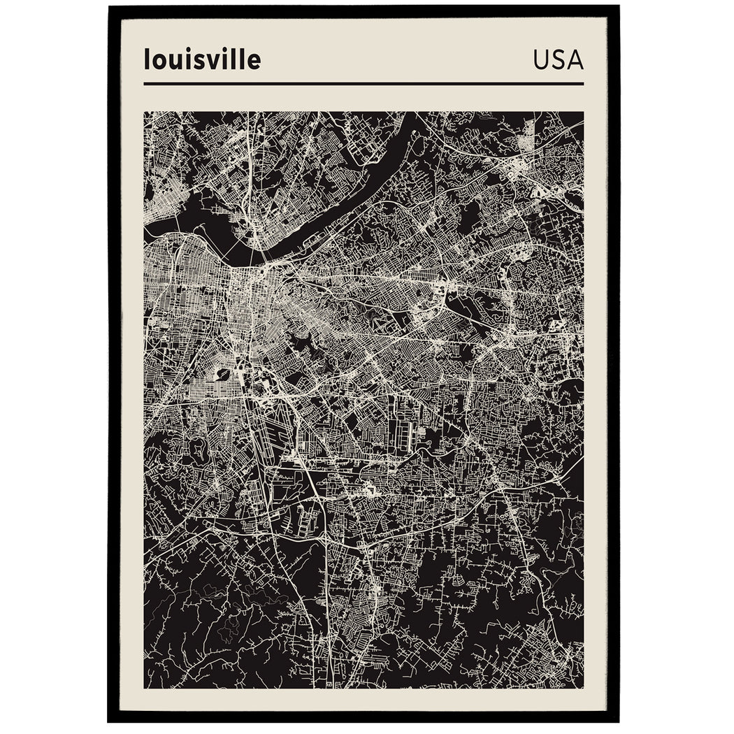 Louisville, USA - City Map Poster