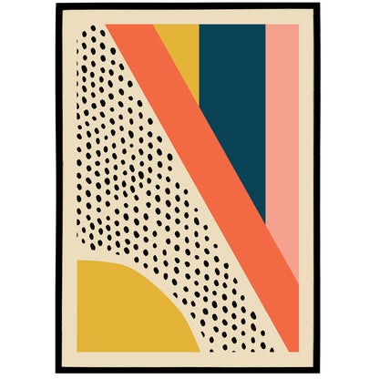 Pastel Colors MCM Abstract Poster