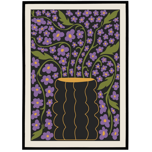 Abstract Botanical Hand-Drawn Poster