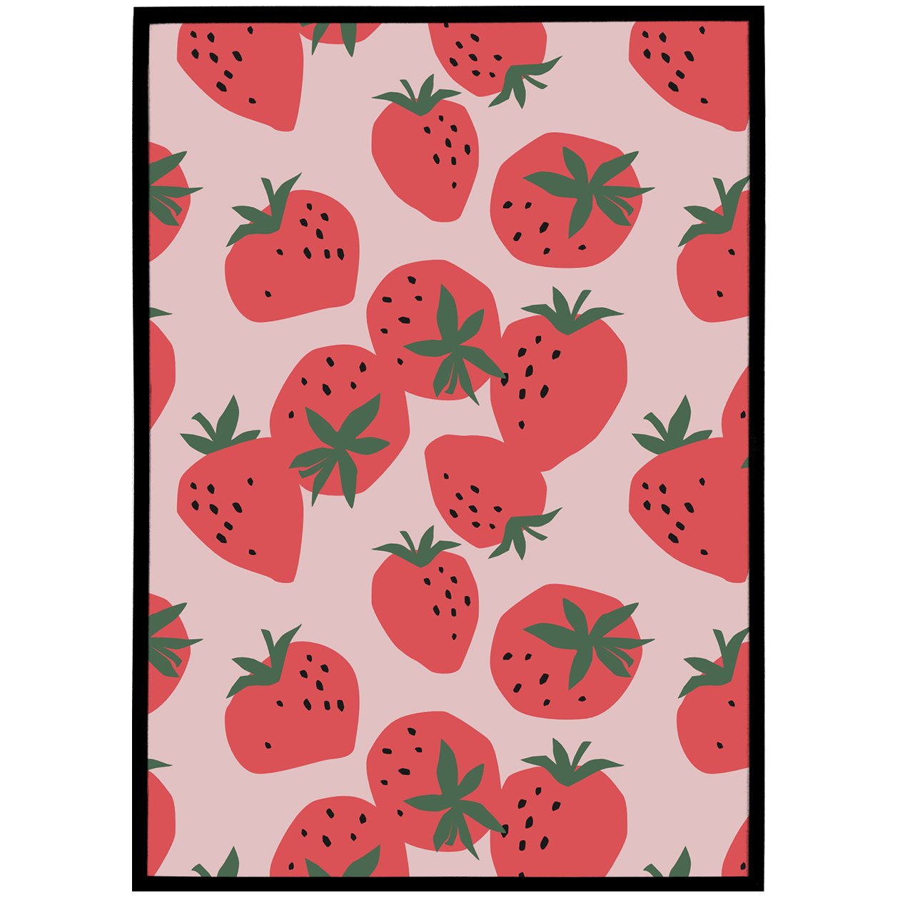 Minimalist Strawberries Poster
