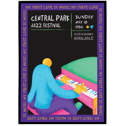 1986 Central Park Jazz Festival Poster
