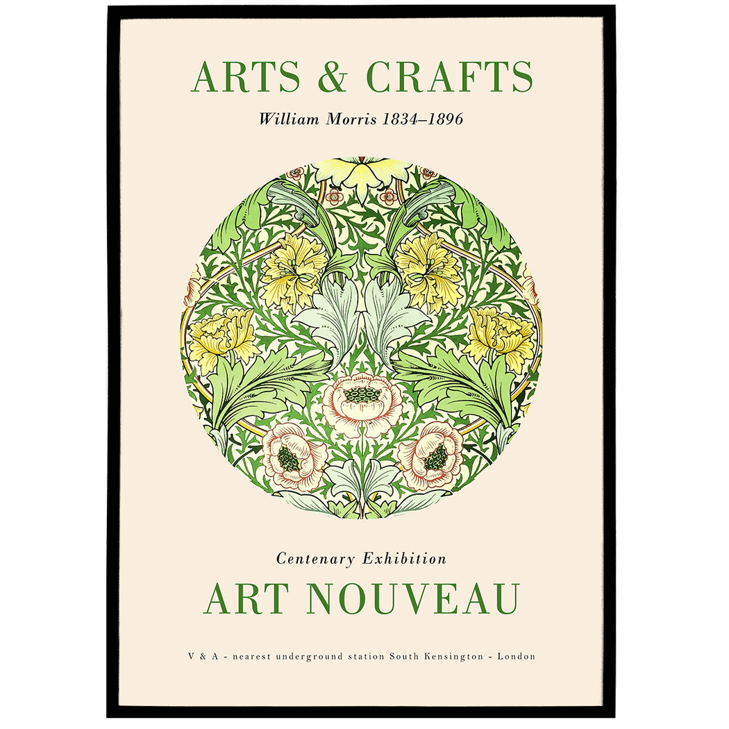 Art Nouveau Floral Poster