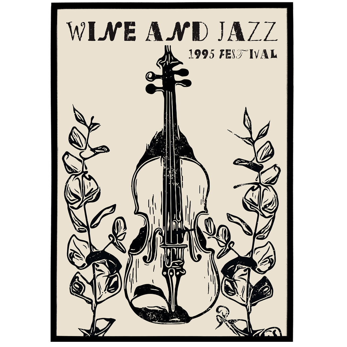 Wine and Jazz 1995 Festival Poster — HypeSheriff Europe