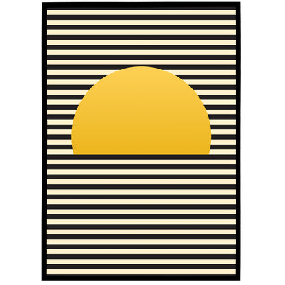 Geometric Sunset - Minimalist Sun Poster Print