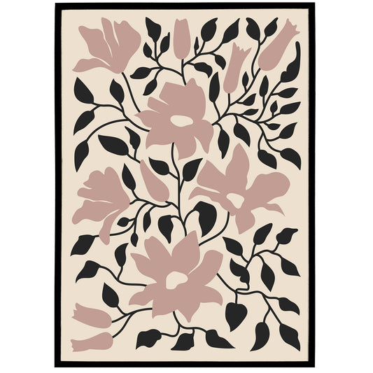 Modern Floral Hand Drawn Poster