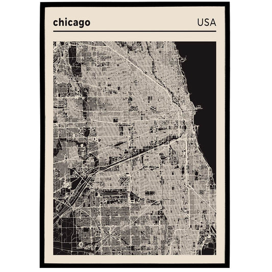 Chicago Map Poster - HypeSheriff Europe