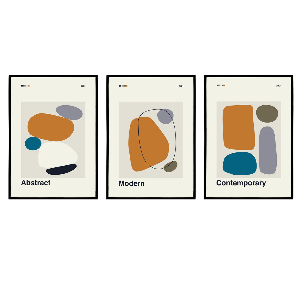 Set of 3 Contemporary Posters