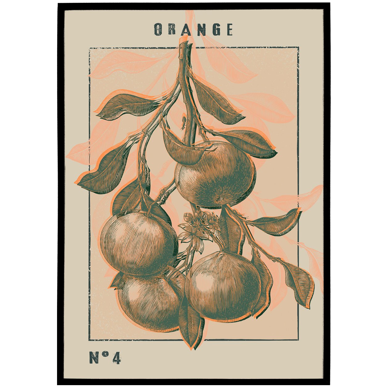 Vintage Orange Art Print