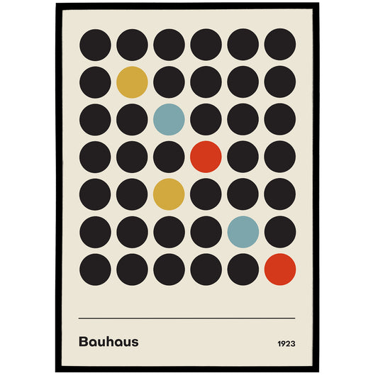 Minimalist Bauhaus Dots Poster