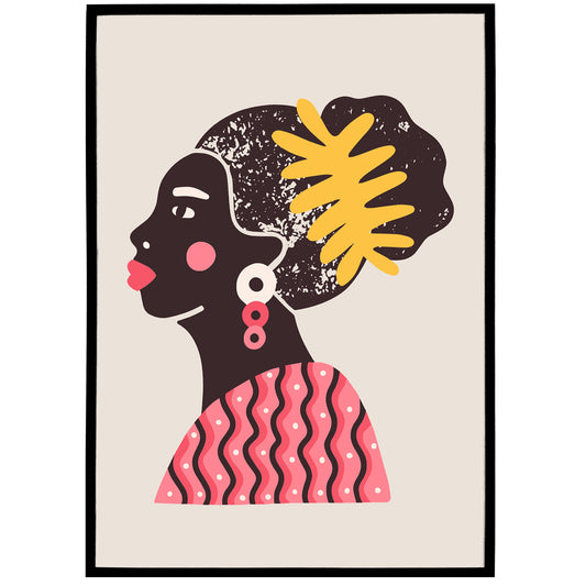 African Lady Portrait Poster