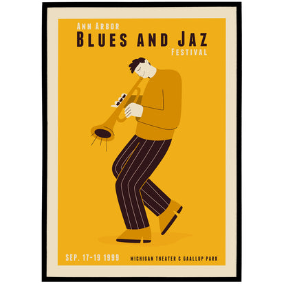 Ann Harbor Blues And Jazz Festival Poster