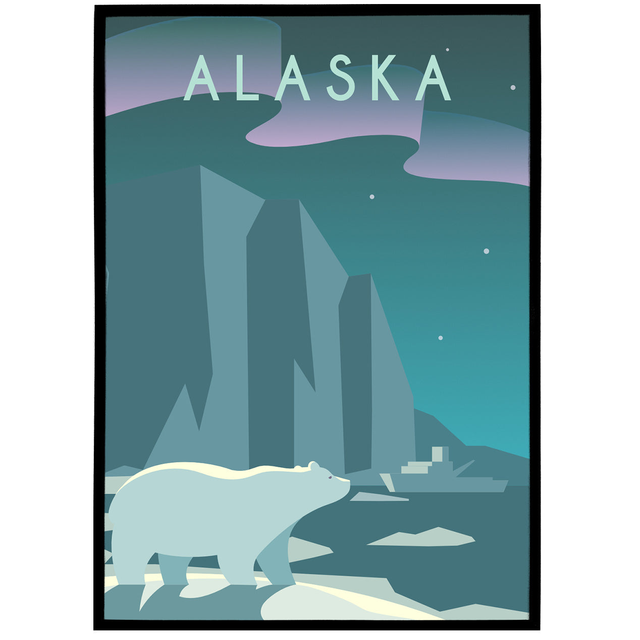 ALASKA - minimalist travel poster