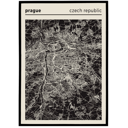 Prague, Czech Republic City Map Poster