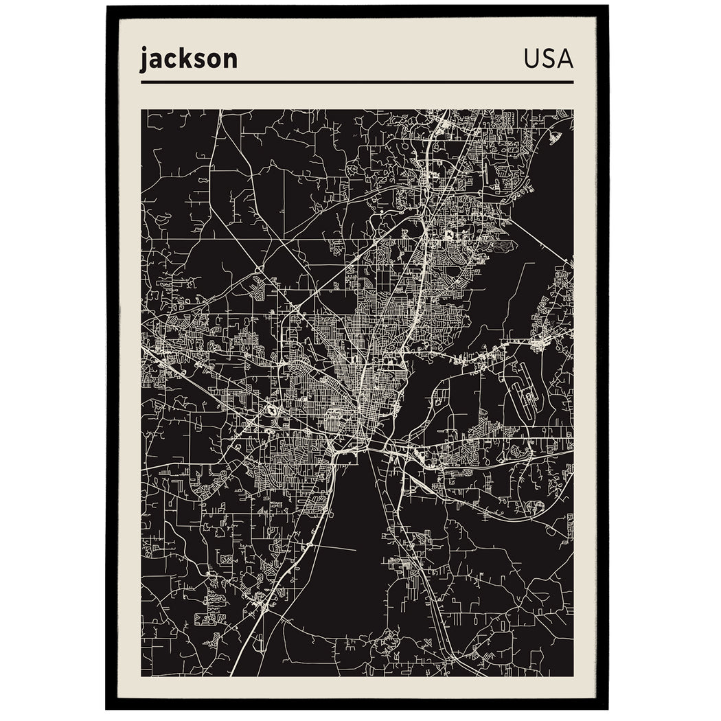 Jackson USA - City Map Poster