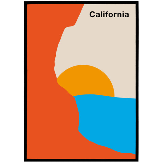 California Illustration Poster