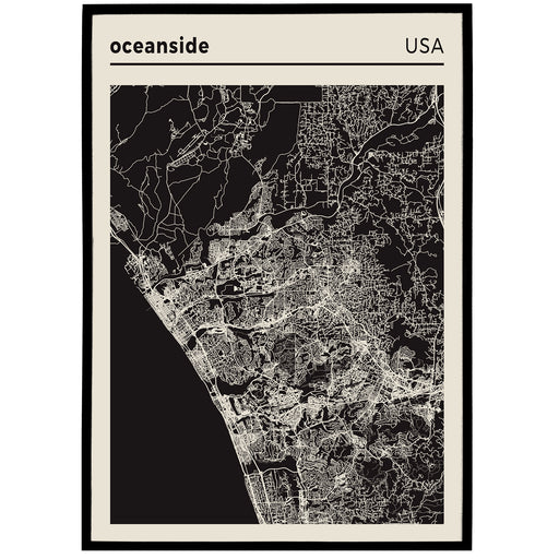 Oceanside USA - City Map Poster