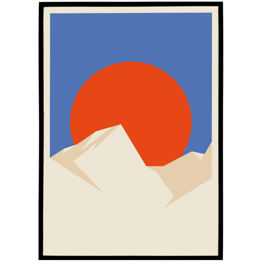 Geometric Sunset Poster