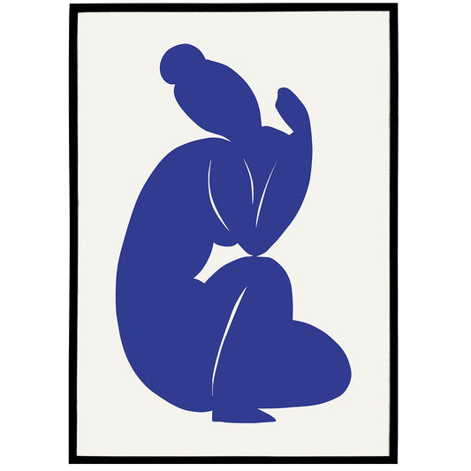 Blue Nude Woman Poster - HypeSheriff Europe