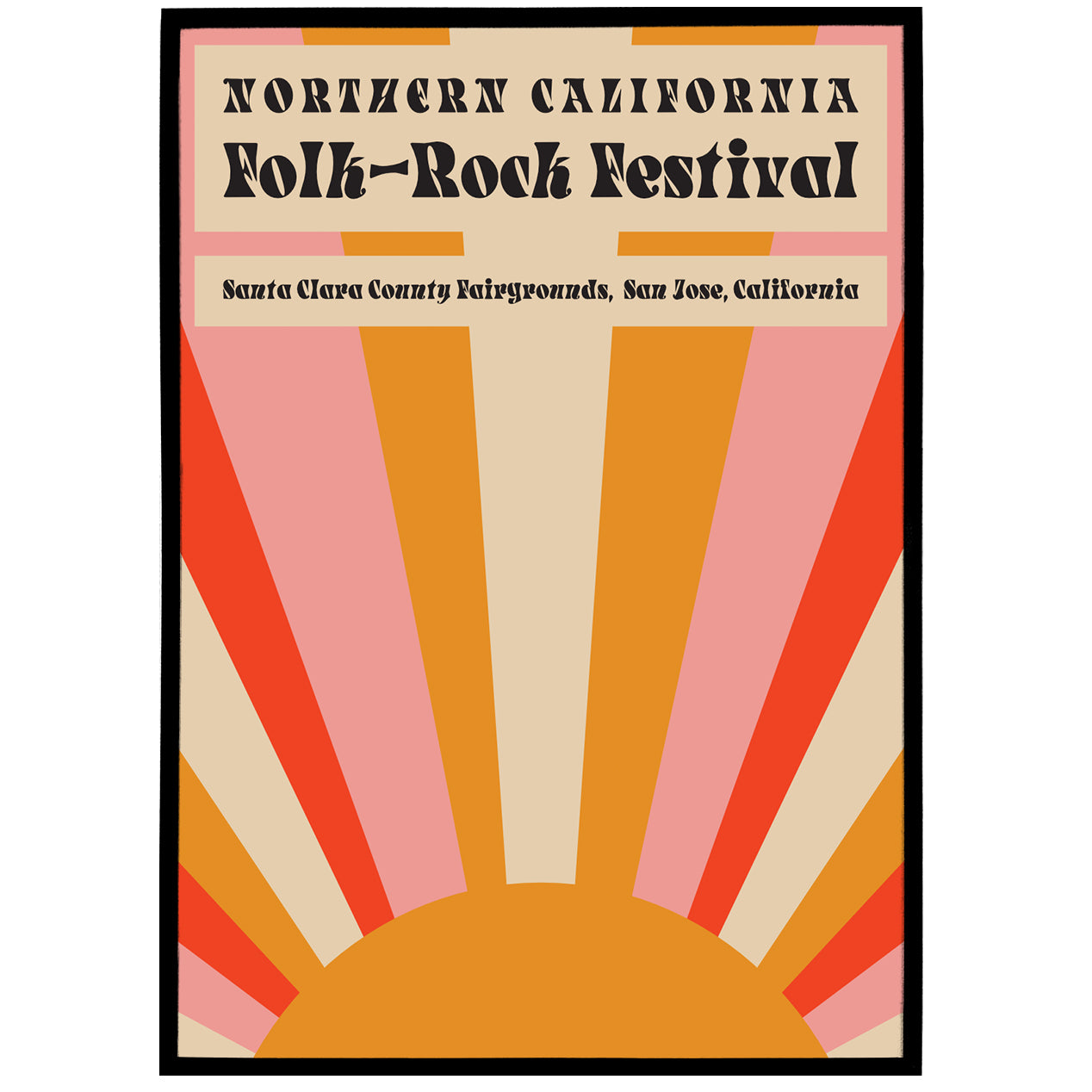 Northern California Folk-Rock Festival 1968 Poster