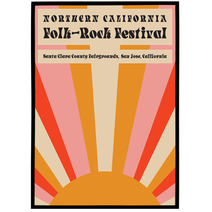 Northern California Folk-Rock Festival 1968 Poster