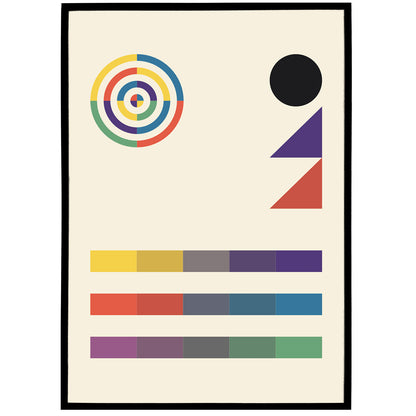 Color Theory Retro Poster Print