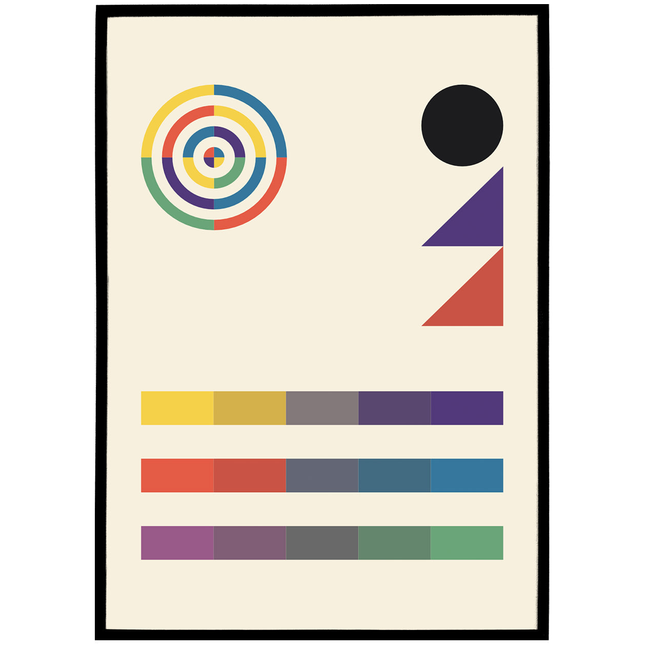 Color Theory Retro Poster Print