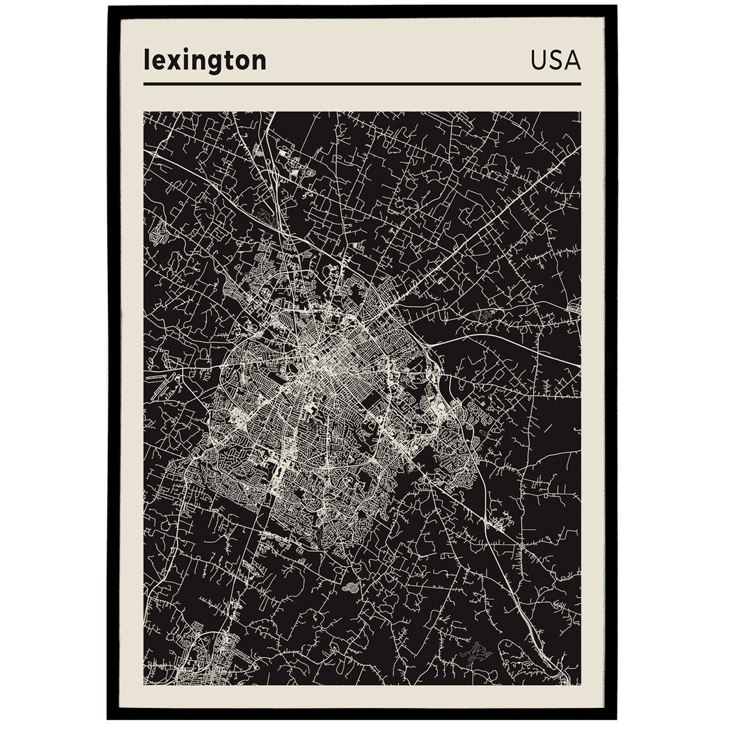 Lexington, USA - City Map Poster