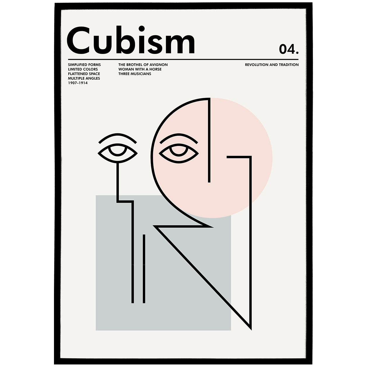 Minimal Cubism Poster