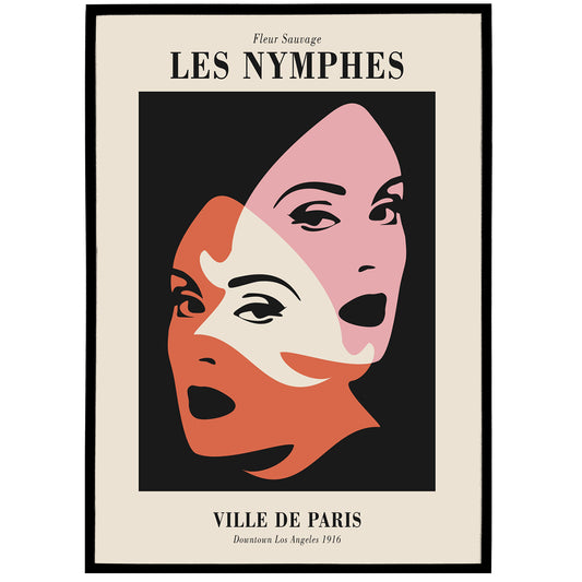 Retro Les Nymphes Poster