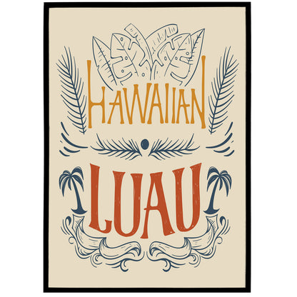 Vintage Hawaiian Luau Poster