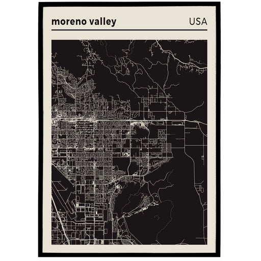 Moreno Valley USA - City Map Poster