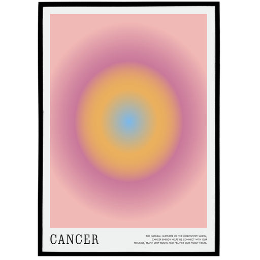 Cancer Zodiac Sign - Colorful Poster