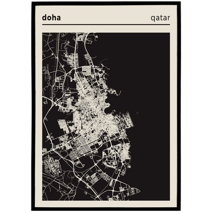 Doha - Qatar, City Map Poster