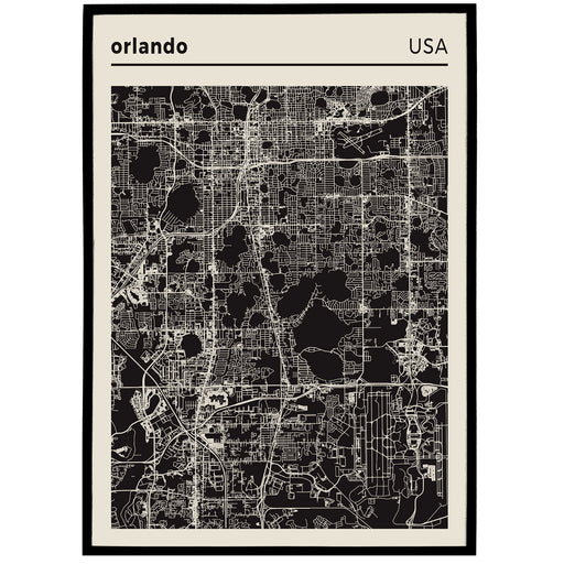Orlando - USA, City Map Poster