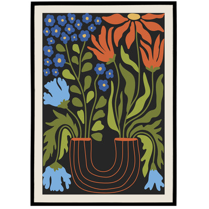 Bohemian Floral Composition Poster